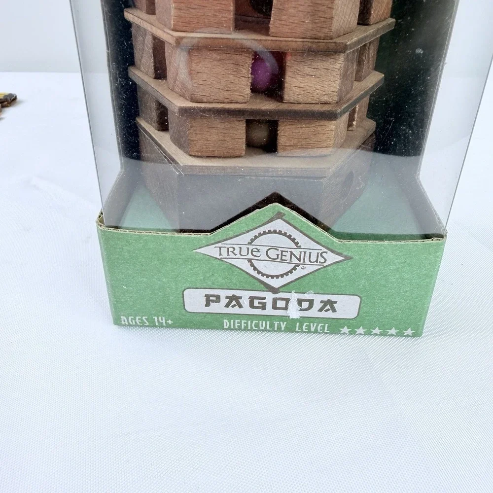 True Genius: Pagoda‎ Wooden Brainteaser Puzzle